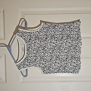 Croft & Barrow Floral Pattern Cotton Tank Top Size XS